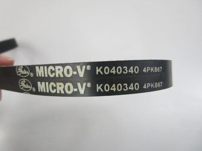 Gates K040340 Micro-V Serpentine Belt 4-Rib 34.6in NEW 0810