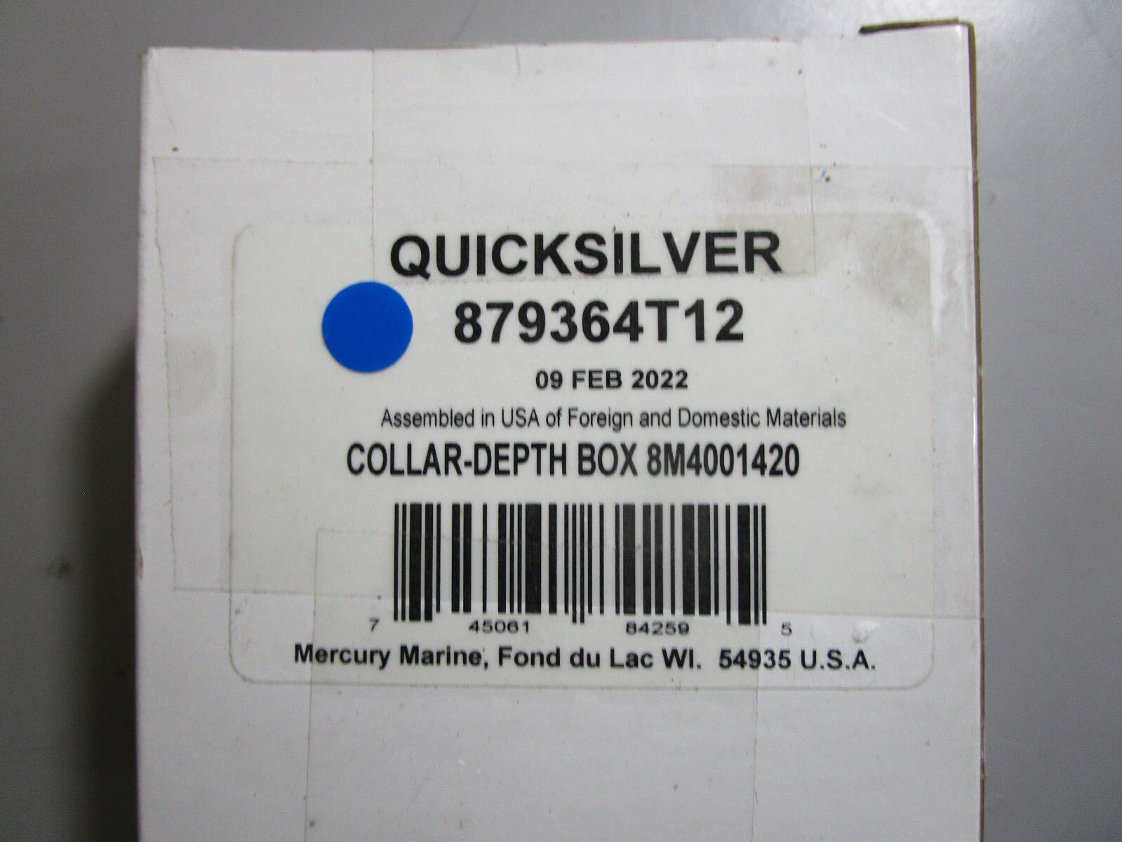 *NEW OEM* 0810 Mercury Quicksilver Depth Box Collar 879364T12 (8M4001420)