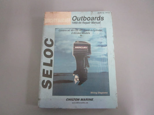NEW (036-5) 1412 Seloc Mercury/Mariner Outboards 1990-94 Repair Manual 0820