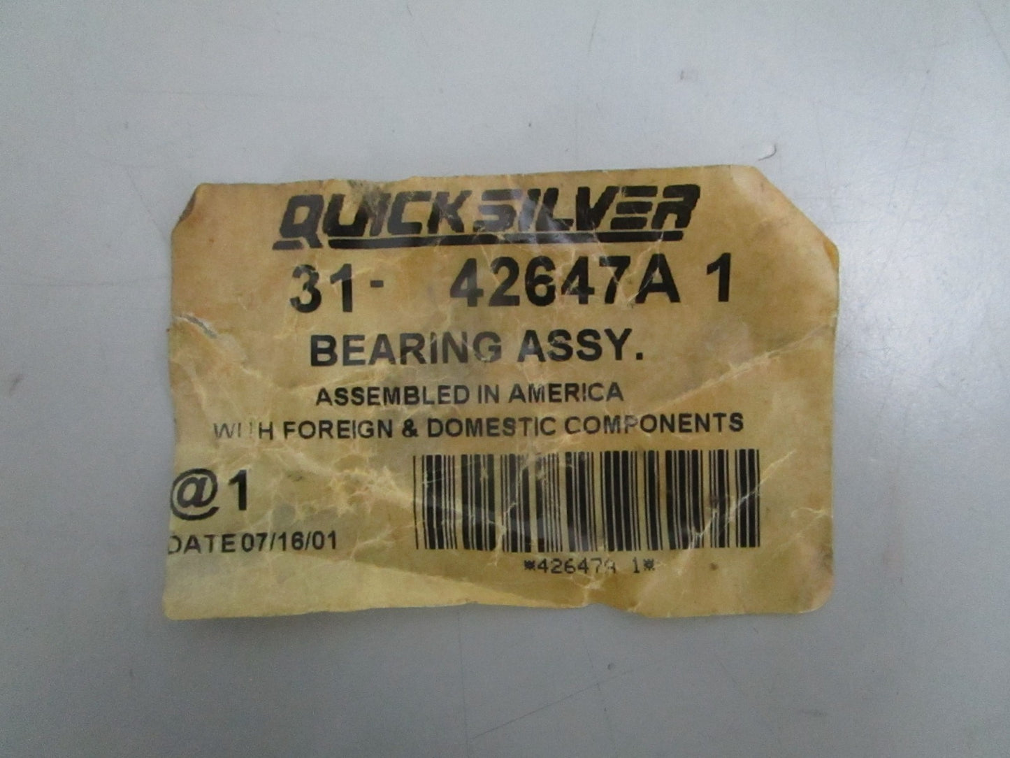 *NEW OEM* 0820 Mercury Quicksilver Bearing Ay 31-42647A1