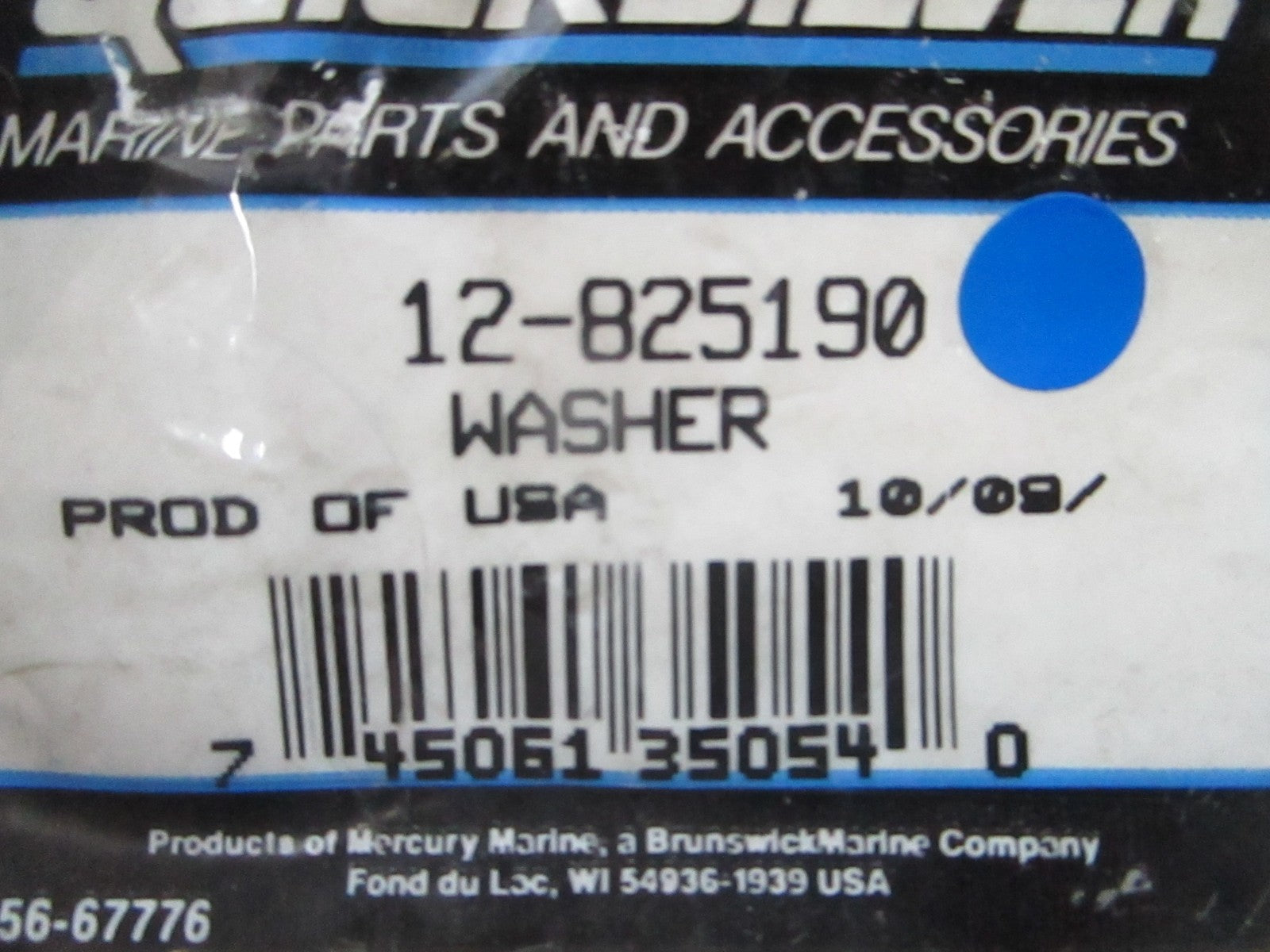 *NEW OEM* 0810 Mercury Quicksilver Washer 12-825190