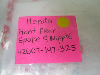 *NEW OEM* 0750 Honda FRONT REAR SPOKE & NIPPLE 42607-147-325