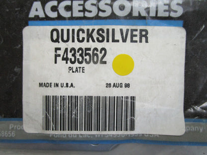 *NEW OEM* 0820 Mercury Quicksilver Plate F433562