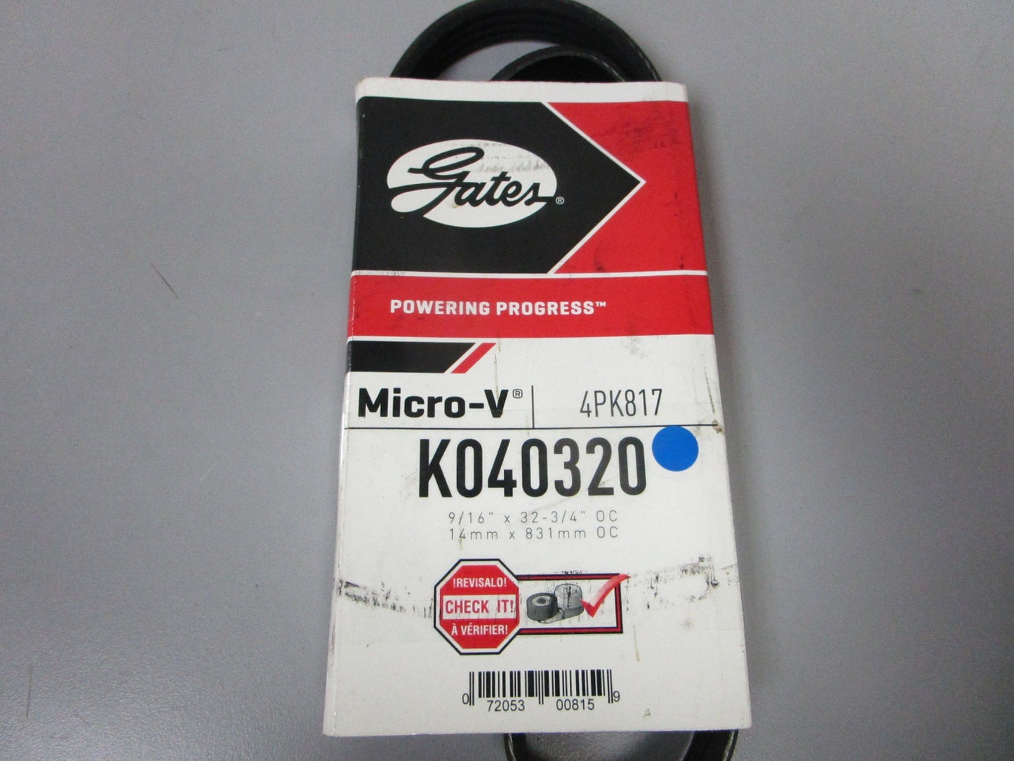 NEW K040320 Gates Micro-V 9/16" x 32 ¾" Serpentine Belt 0720