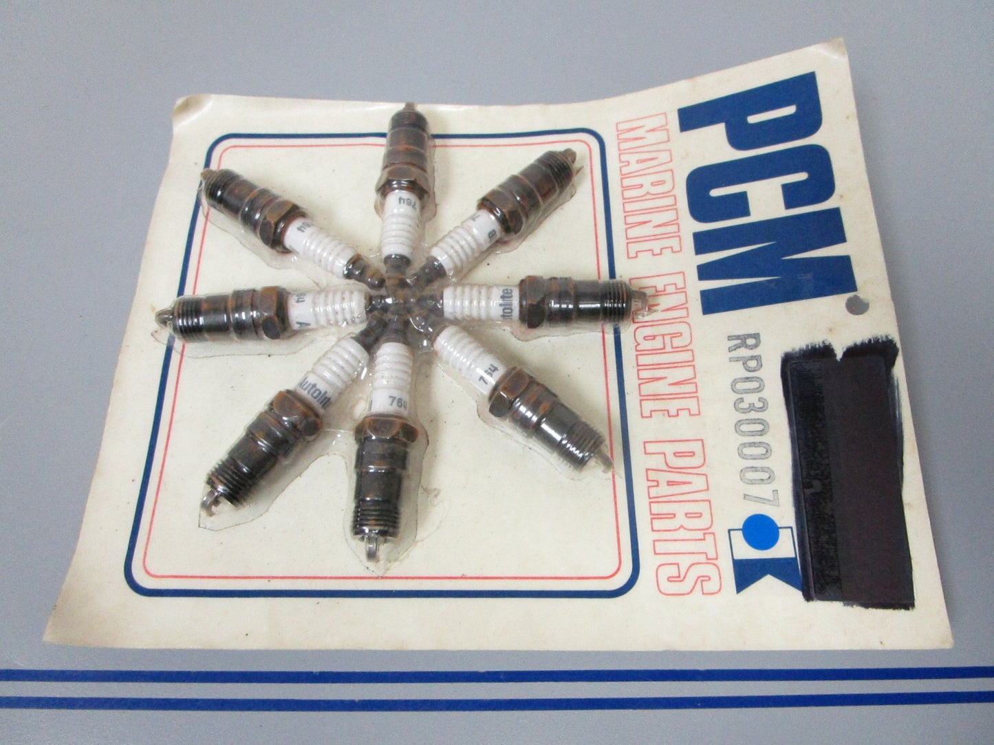 NEW OEM RP030007 Pleasure Craft Marine PCM Autolite #764 Spark Plug Set 0720
