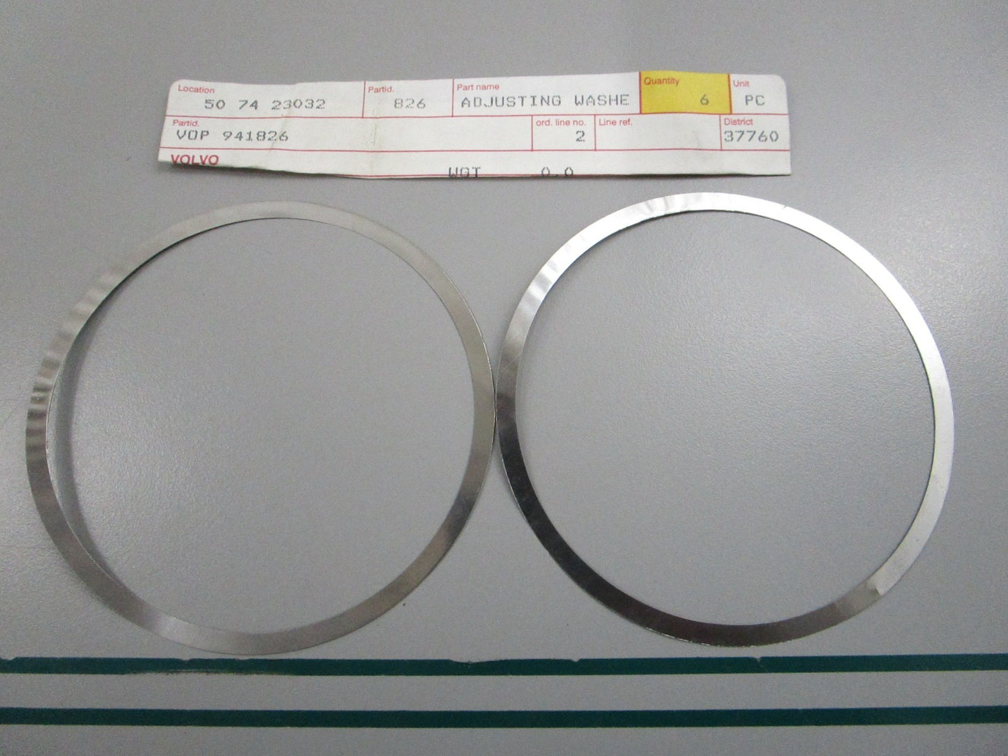 NEW OEM (LOT OF 2) 941826 Volvo Penta Shim 0810