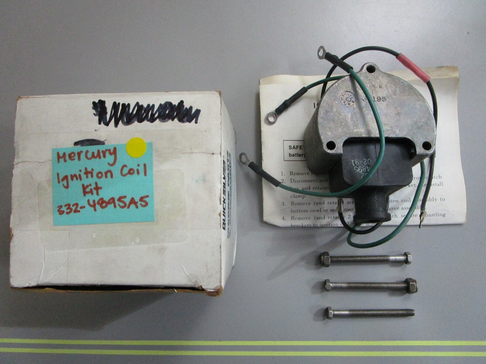 *NEW OEM* 0820 Mercury Quicksilver Ignition Coil Kit 332-4895A5