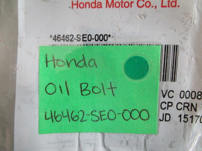 NEW OEM 46462-SE0-000 Honda Oil Bolt 0820
