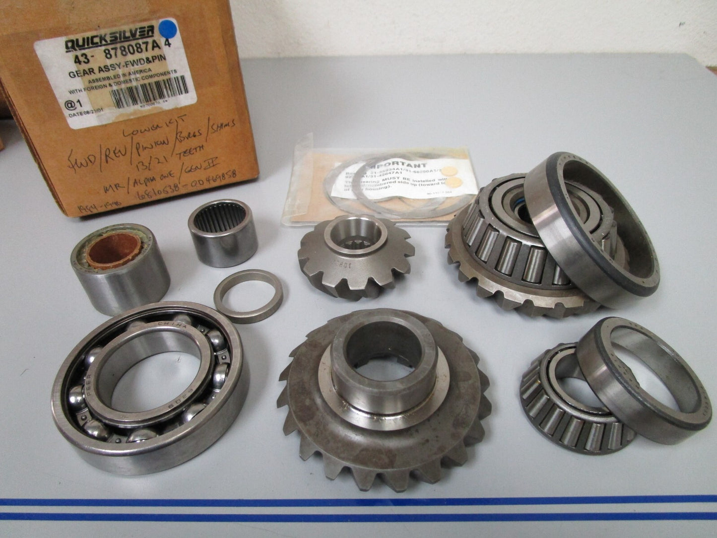 *NEW OEM* 0720 Mercury Quicksilver Forward Gear & Pinion Set 43-878087A4