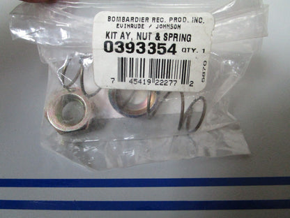 NEW OEM 393354 0393354 OMC Johnson Evinrude Nut Spring & Spacer Kit 0720