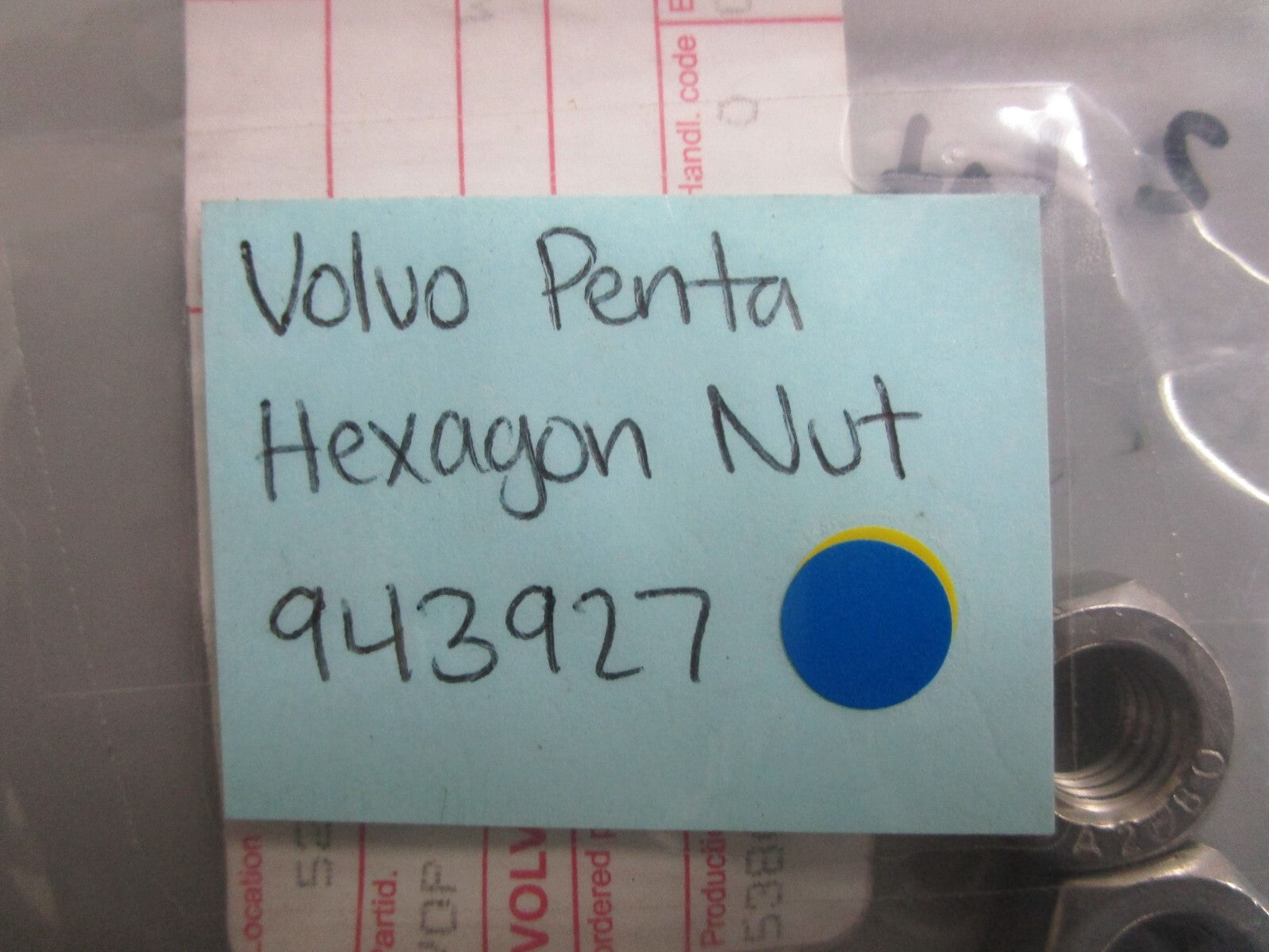 *NEW OEM* (LOT OF 2) 0770 Volvo Penta Hexagon Nut 943927