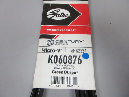 NEW K060876 Gates Micro-V Green Stripe 13/16" x 88 ⅛" Serpentine Belt 0720