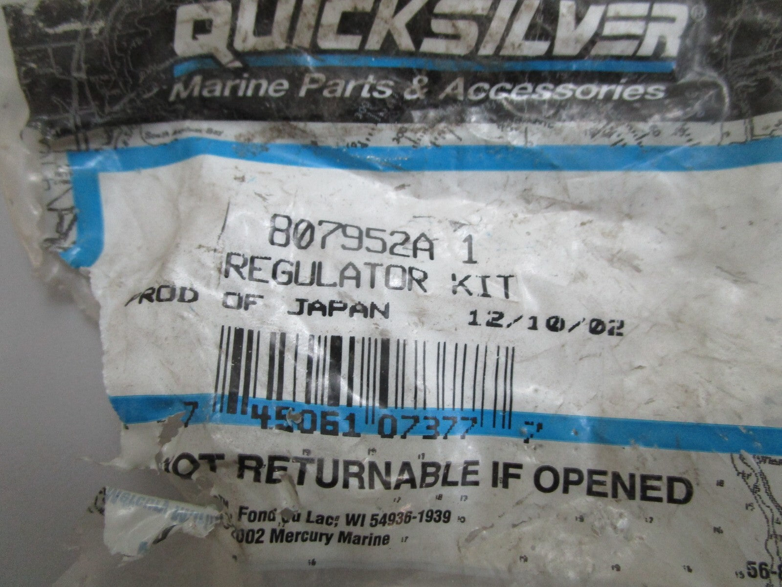 *NEW OEM* 0820 Mercury Quicksilver Regulator Kit 807952A1