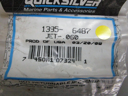 *NEW OEM* 0810 Mercury Quicksilver .050 Jet 1395-6487
