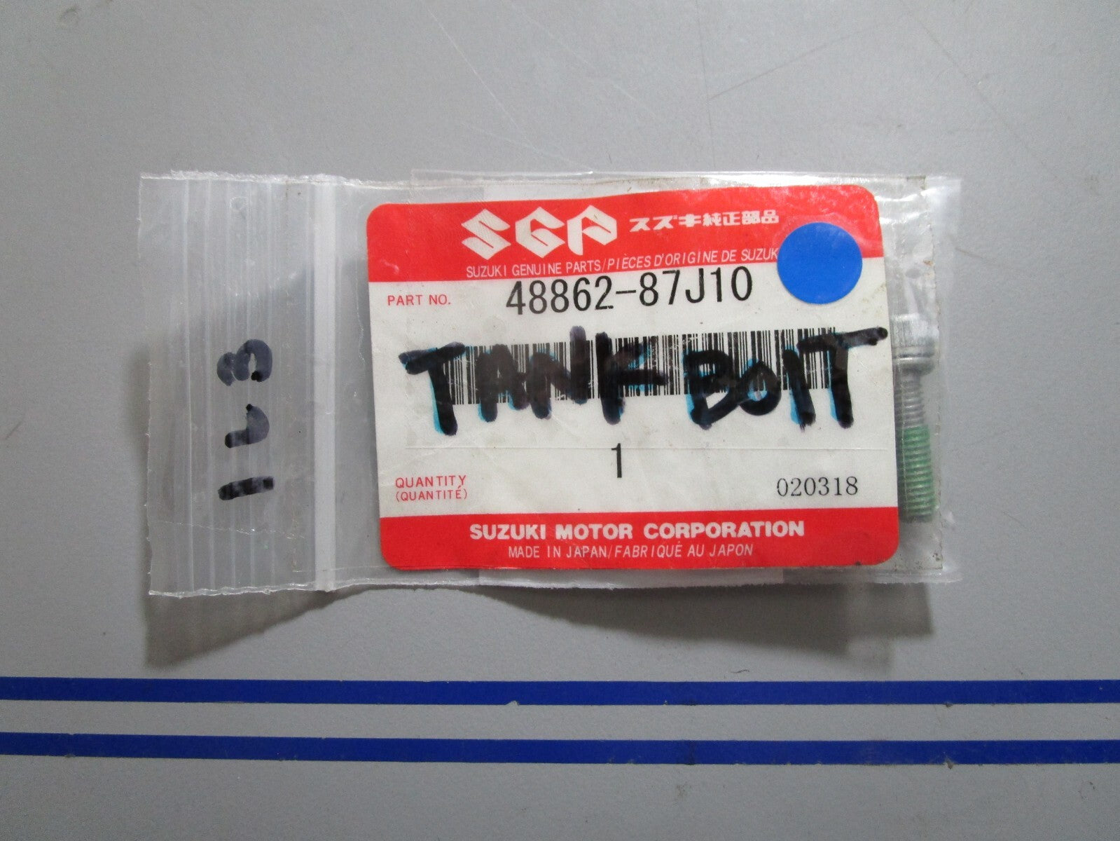 *NEW OEM* (LOT OF 3) 0810 Suzuki Tank Bolt 48862-87J10