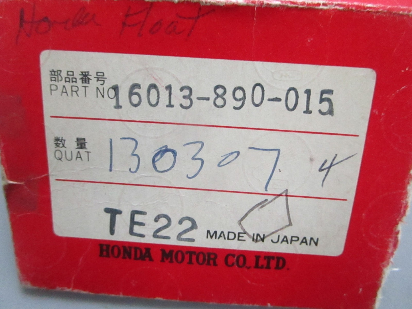 *NEW OEM* 0820 Honda Float 16013-890-015