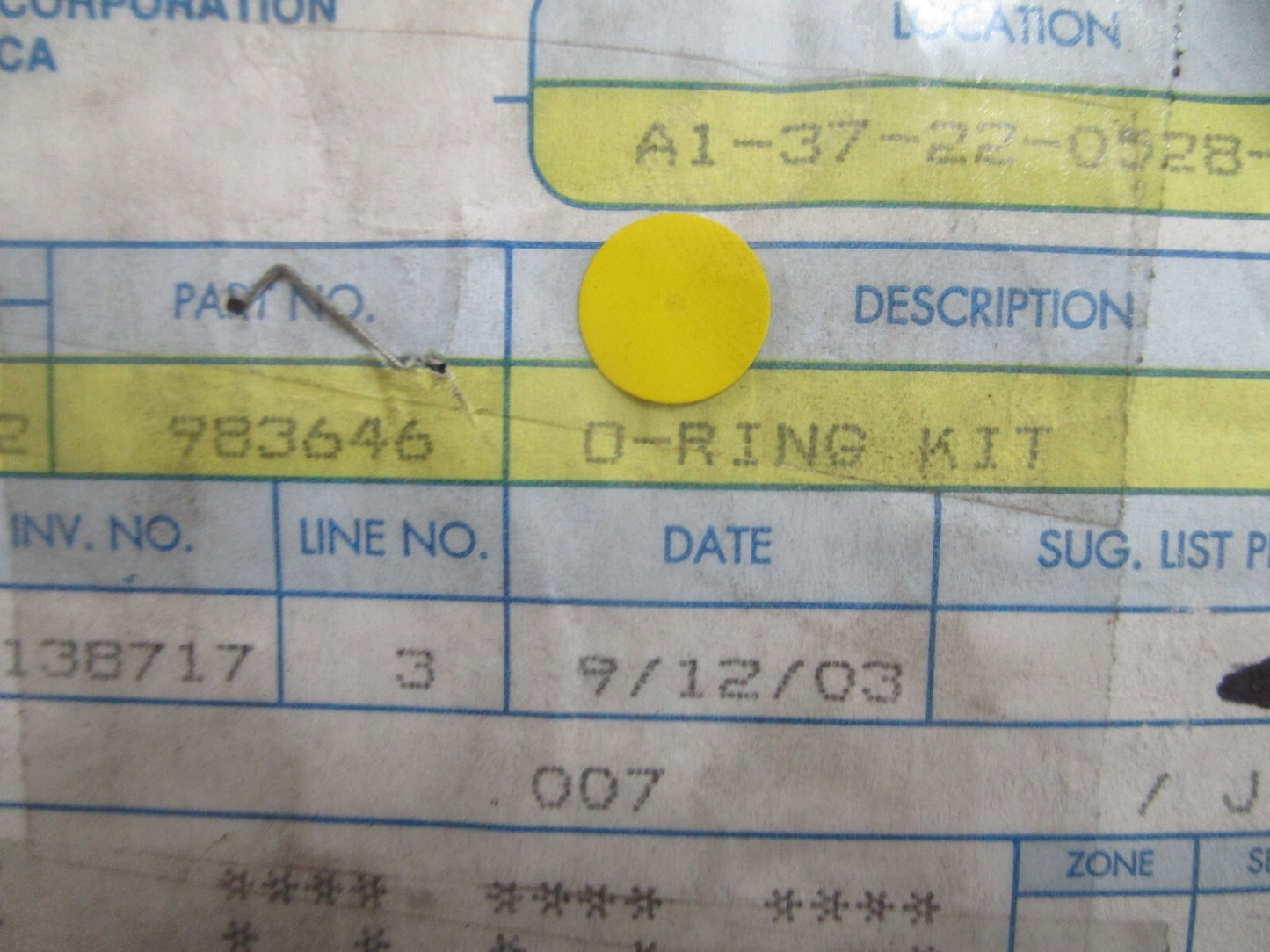 *NEW OEM* 0810 OMC Johnson Evinrude O-Ring Kit 983646 0983646