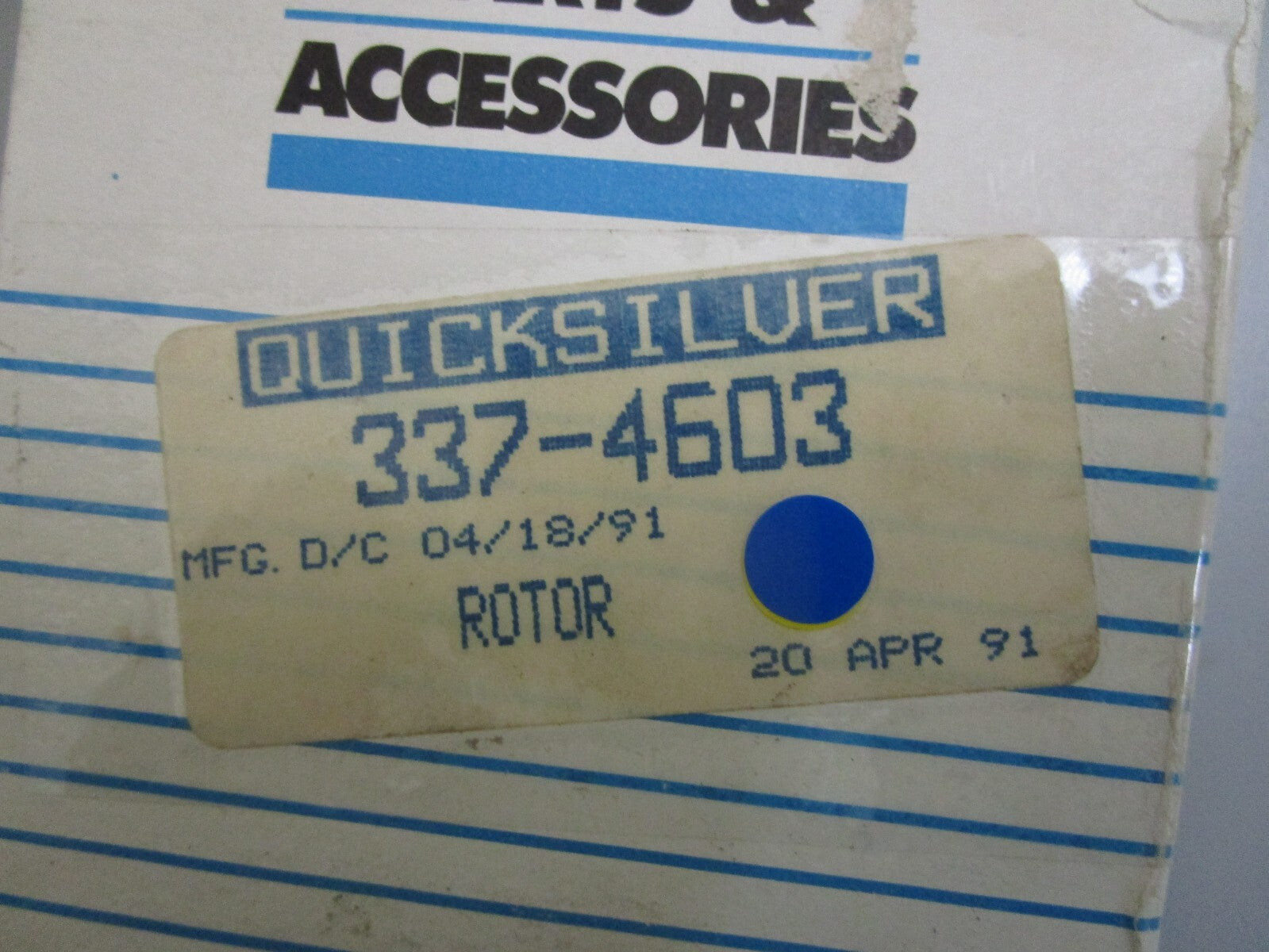 *NEW OEM* 0820 Mercury Quicksilver Rotor 337-4603