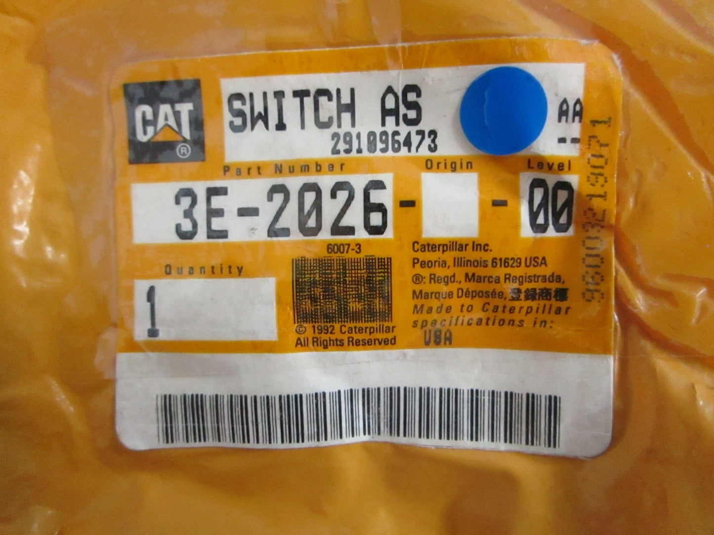 NEW OEM 3E-2026 CAT Switch Assy 0820