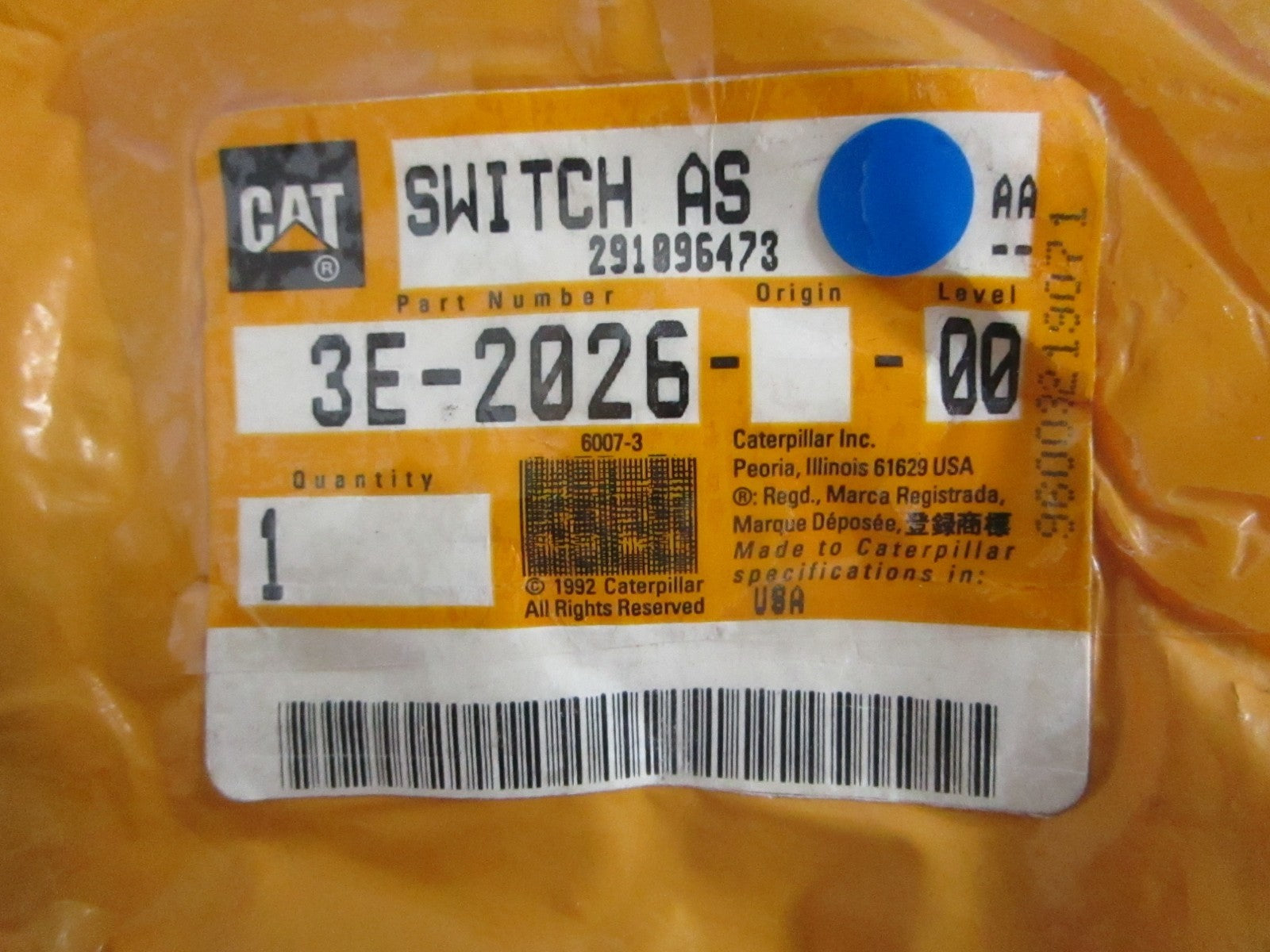 NEW OEM 3E-2026 CAT Switch Assy 0820