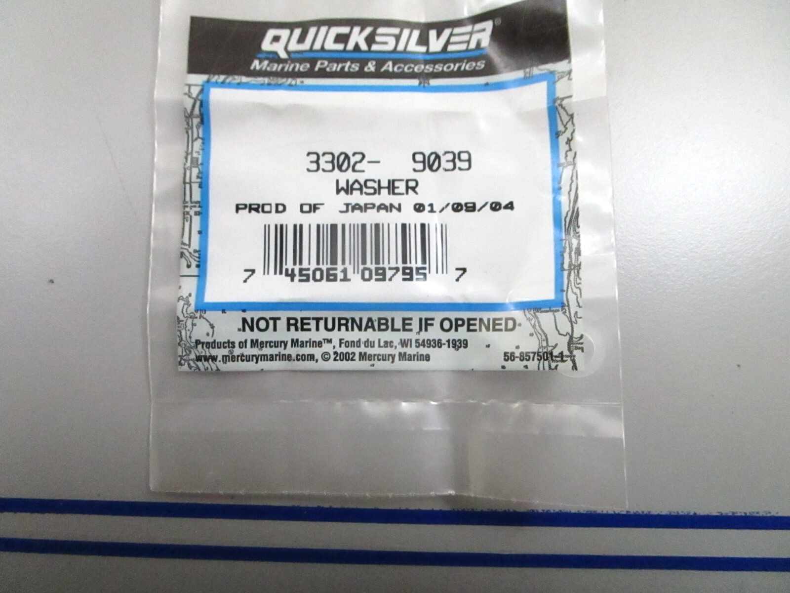 *NEW OEM* 0810 Mercury Quicksilver Washer 3302-9039