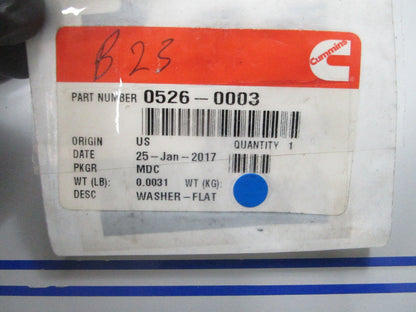 *NEW OEM* 0810 Cummins Flat Washer 0526-0003
