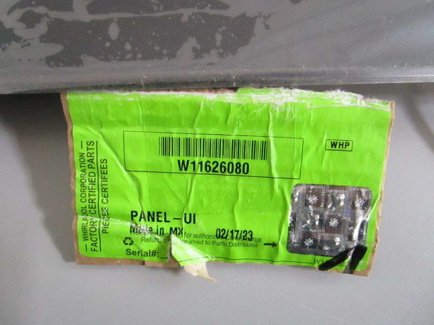 Whirlpool NEW OEM Dryer UI Fascia Control Panel W11626080 NOS Genuine Part 0820