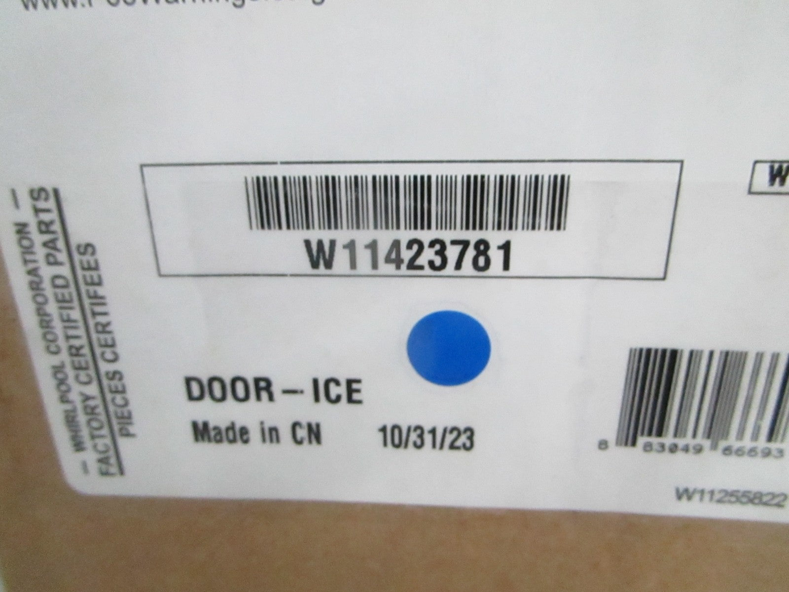 *NEW OEM* 0820 Whirlpool Ice Door W11423781