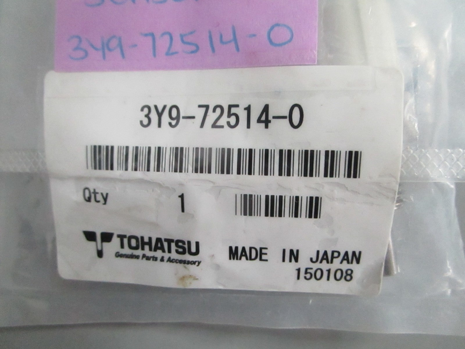 NEW OEM 3Y9-72514-0 Tohatsu Water Temperature Sensor 0820