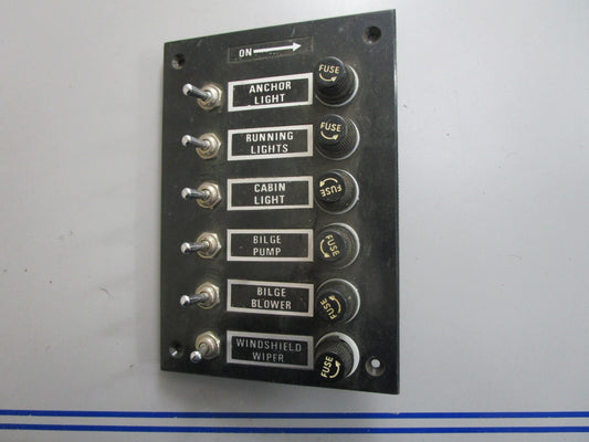 *NEW* 0820 Marine Boat 6 Gang Bakelite Plate Switch Panel w/ Toggle
