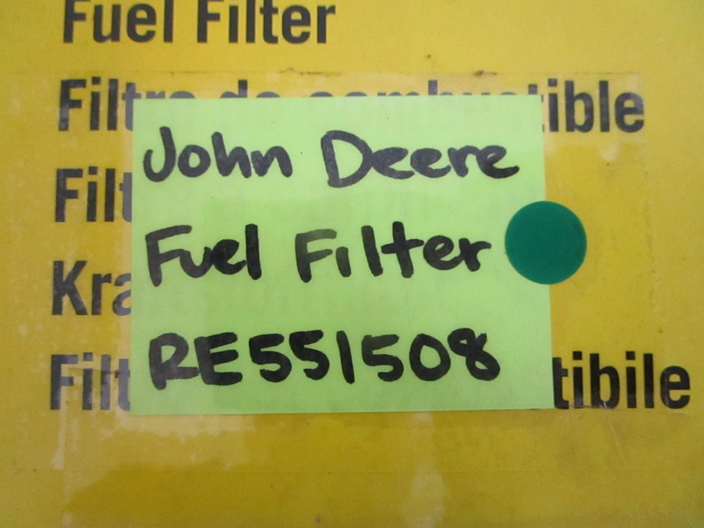 NEW OEM RE551508 John Deere Fuel Filter 0820