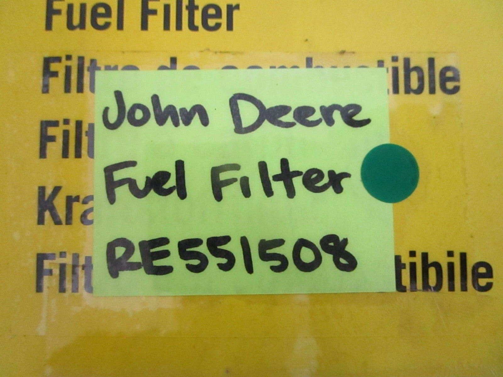 NEW OEM RE551508 John Deere Fuel Filter 0820