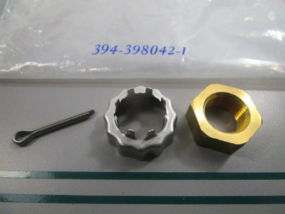 NEW OEM 398042 0398042 OMC Johnson Evinrude Prop Nut & Keeper 0810