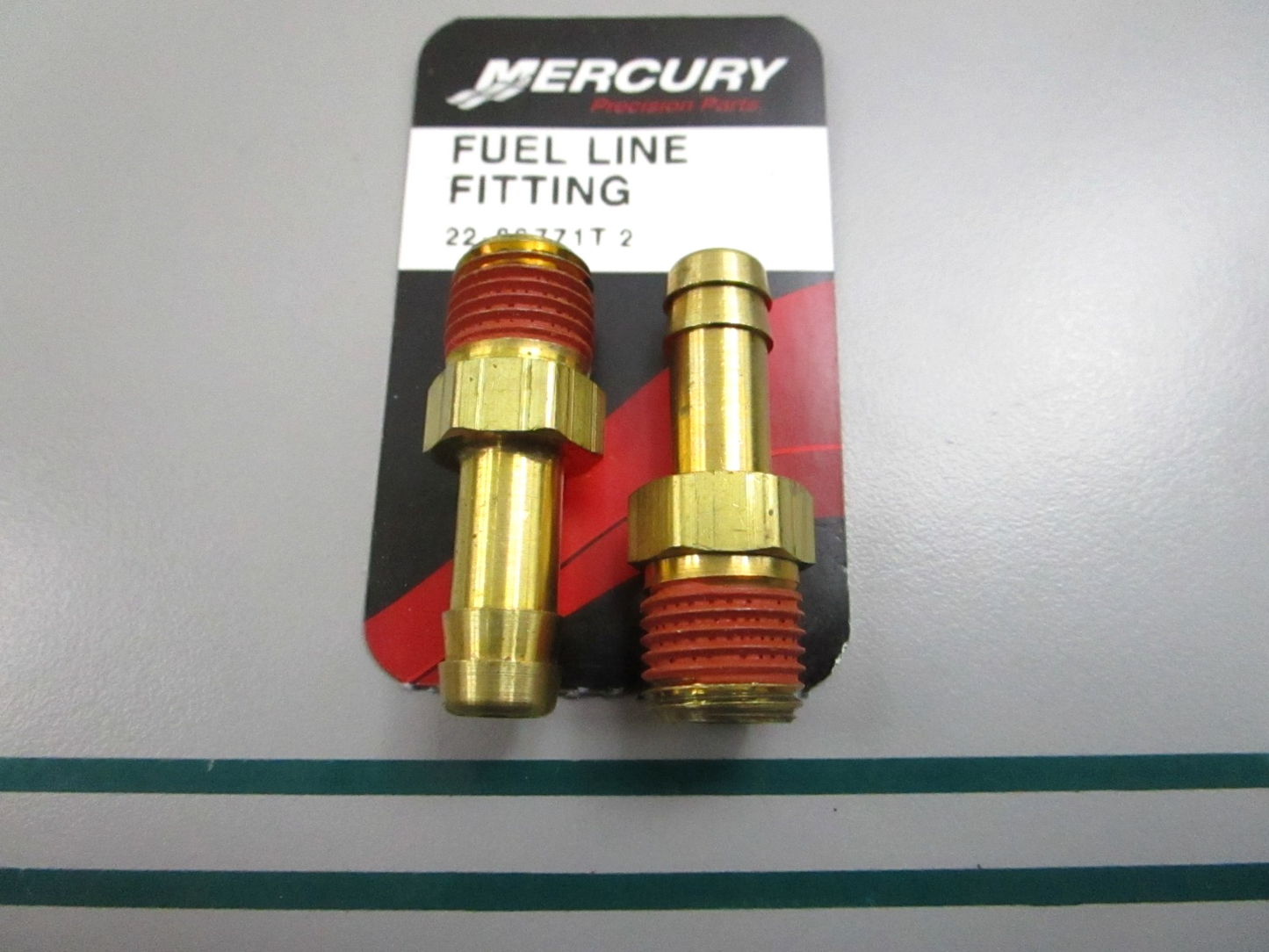 NEW OEM (LOT OF 2) 22-89771T2 Mercury Quicksilver Fuel Line Fitting 0810
