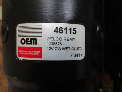 *NEW* 0820 Delco Remy 12V CW Wet Clutch Starter 46115