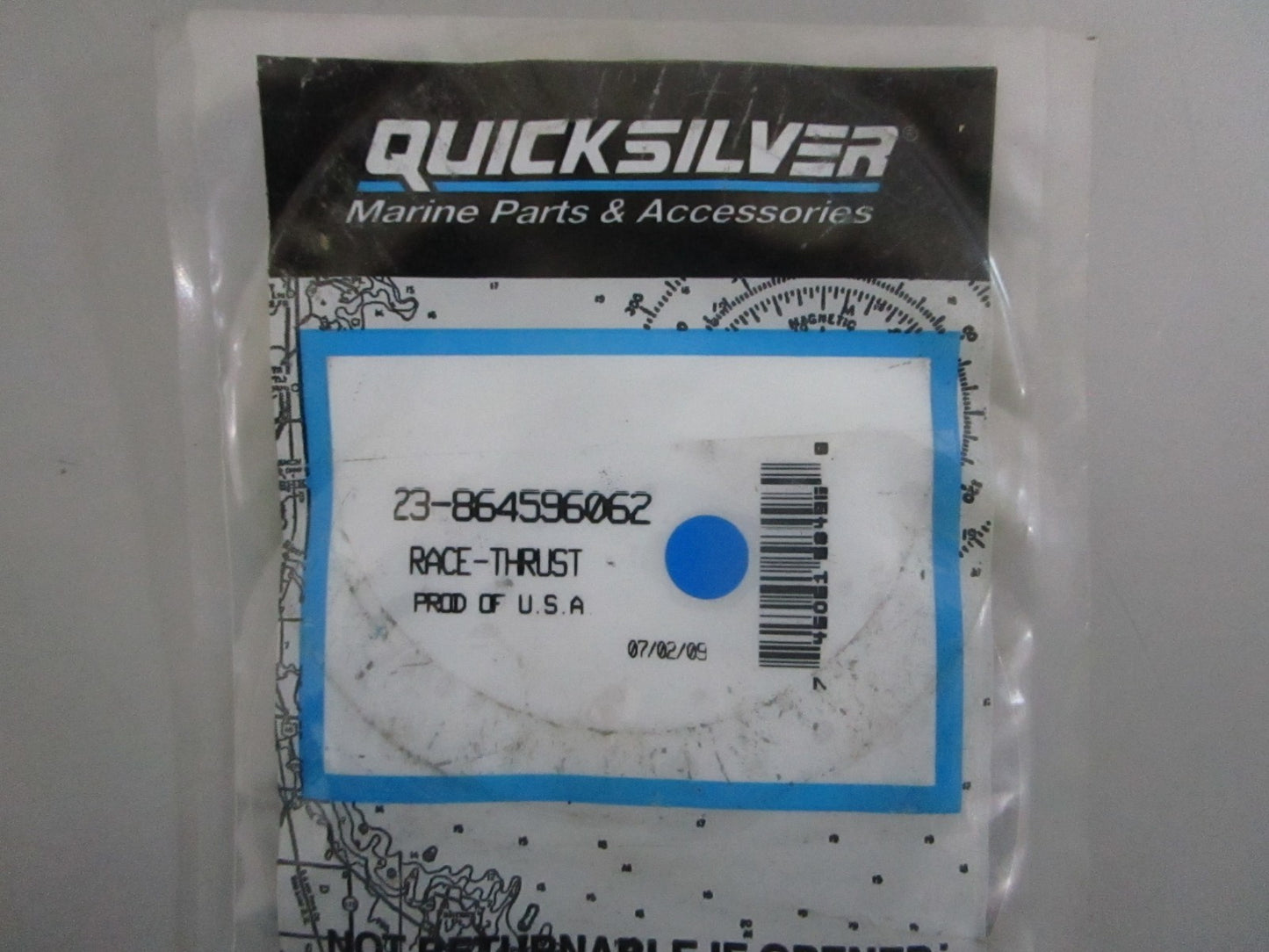 NEW OEM 23-864596062 Mercury Quicksilver Thrust Bearing Race 0820