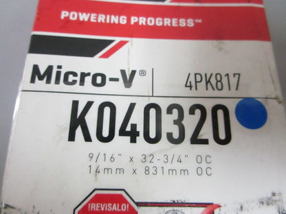 NEW K040320 Gates Micro-V 9/16" x 32 ¾" Serpentine Belt 0720
