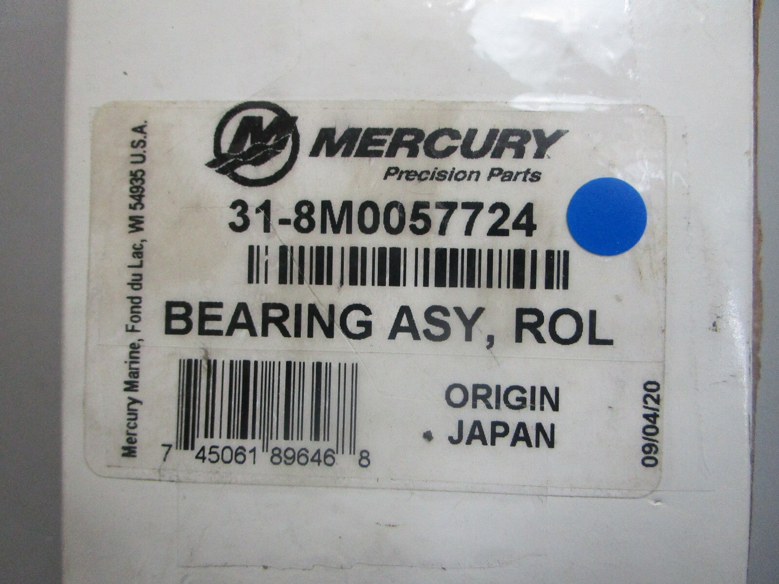 *NEW OEM* 0810 Mercury Quicksilver Roller Bearing Assembly 31-8M0057724