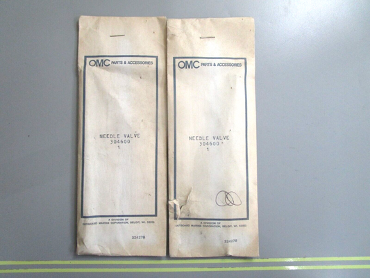 *NEW OEM* (LOT OF 2) 0750 OMC Johnson Evinrude NEEDLE VALVE 304600 0304600