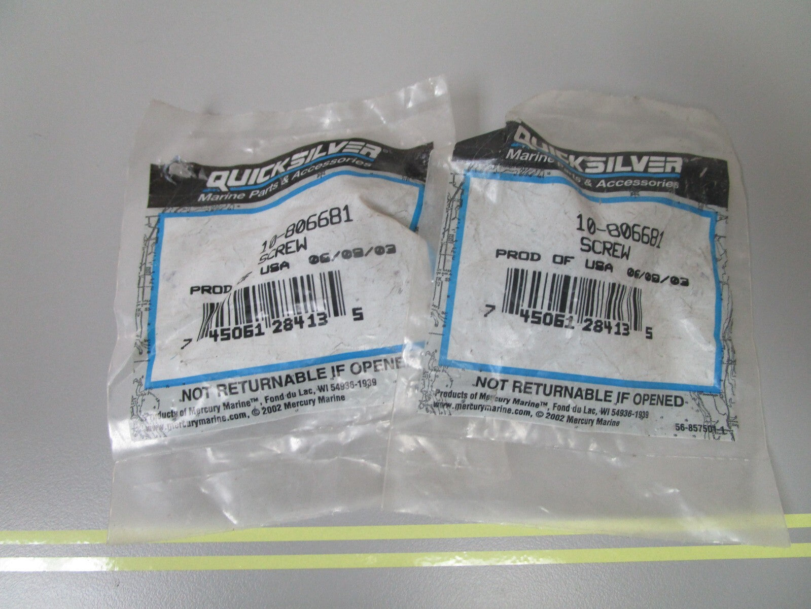 *NEW OEM* (LOT OF 2) 0810 Mercury Quicksilver Screw 10-806681