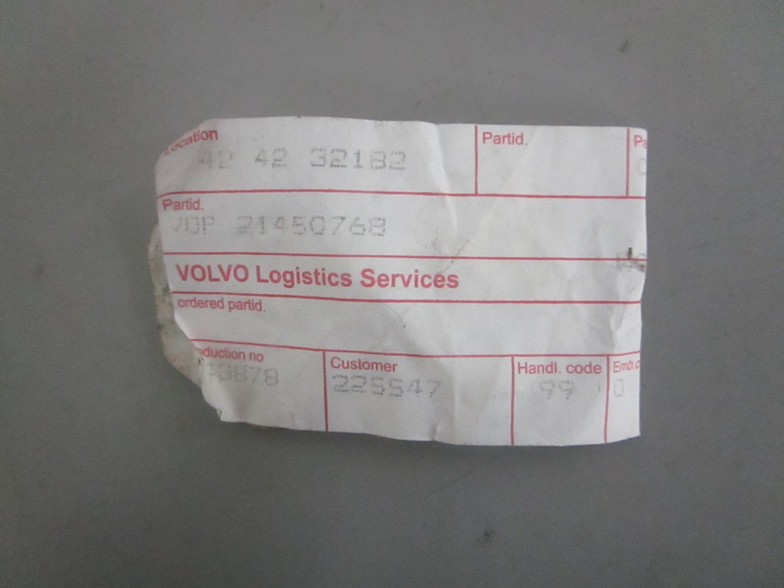 NEW OEM 21450768 Volvo Penta Connector 0820