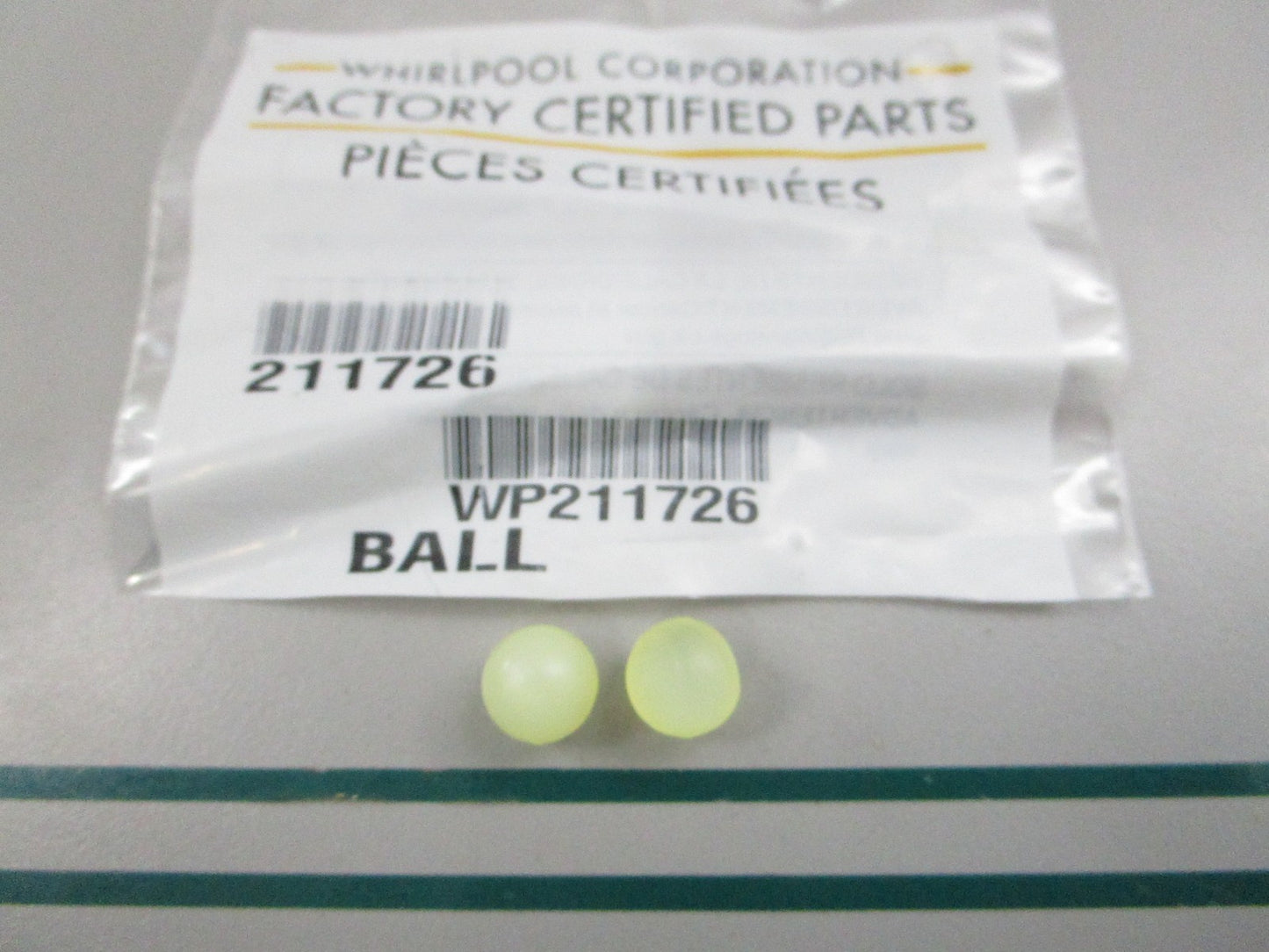 NEW OEM (LOT OF 2) WP211726 Whirlpool Ball 0810
