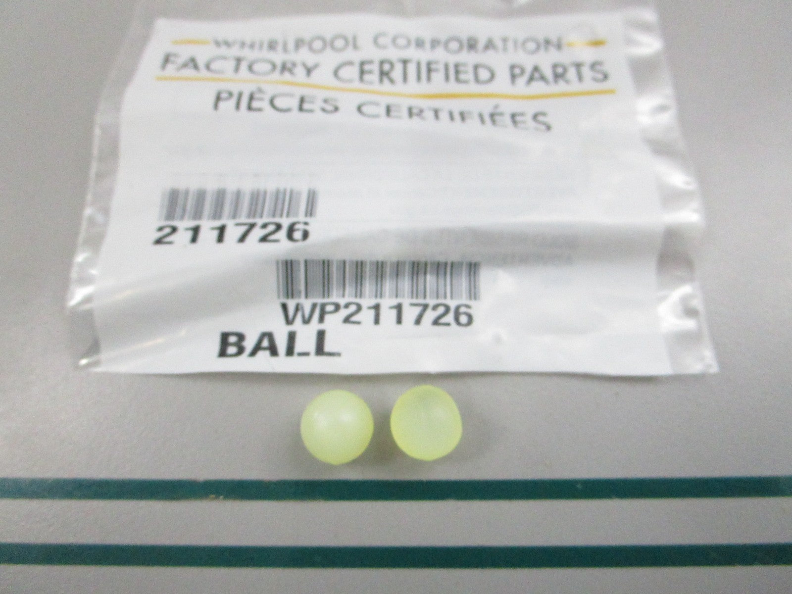 NEW OEM (LOT OF 2) WP211726 Whirlpool Ball 0810