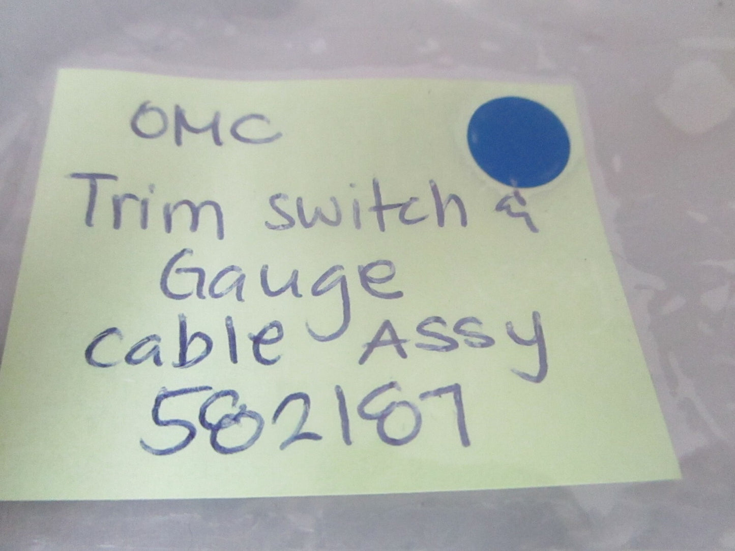 *NEW OEM* 0810 OMC Johnson Evinrude Trim Switch & Gauge Cable Ay 582187 0582187