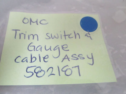 *NEW OEM* 0810 OMC Johnson Evinrude Trim Switch & Gauge Cable Ay 582187 0582187