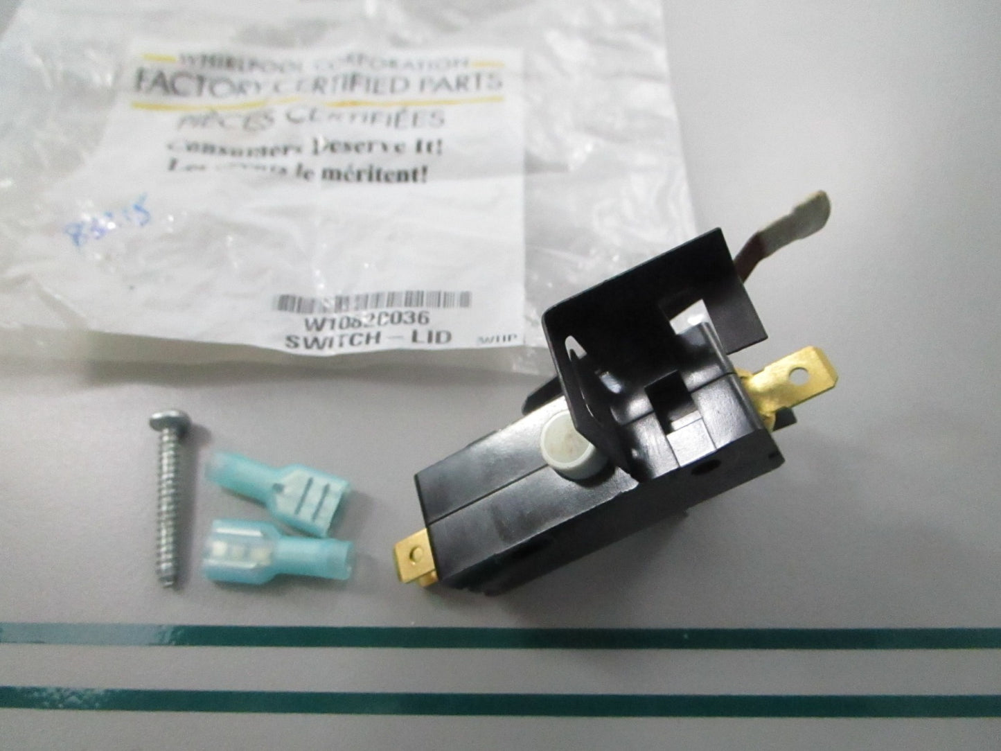 NEW OEM W10820036 Whirlpool Lid Switch 0810