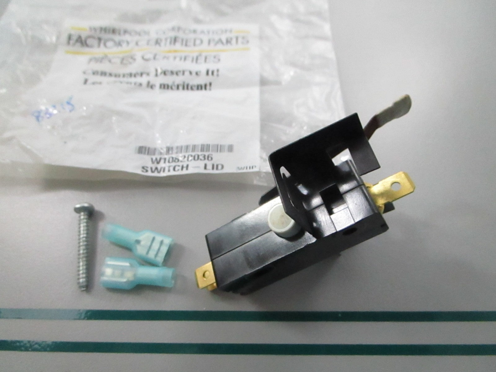 NEW OEM W10820036 Whirlpool Lid Switch 0810