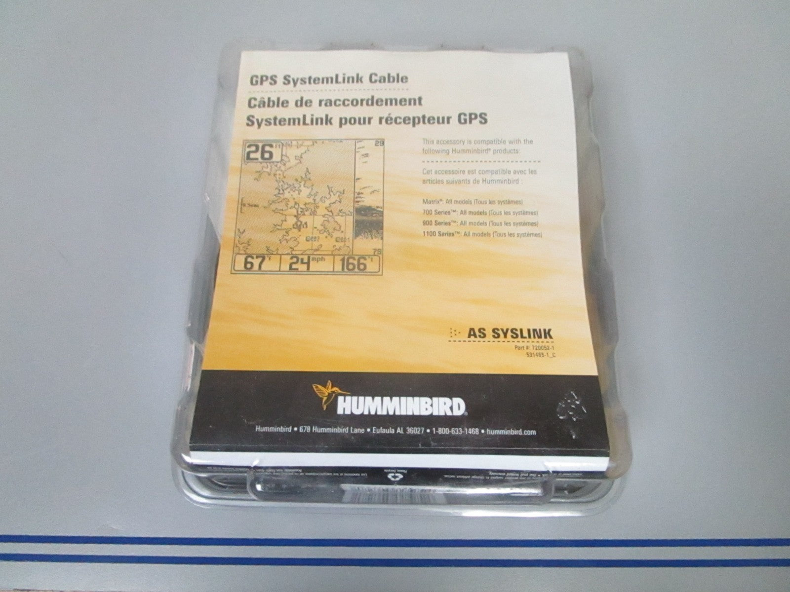 NEW OEM 720052-1 Humminbird 20' Ft GPS System Link Cable As Syslink 0720