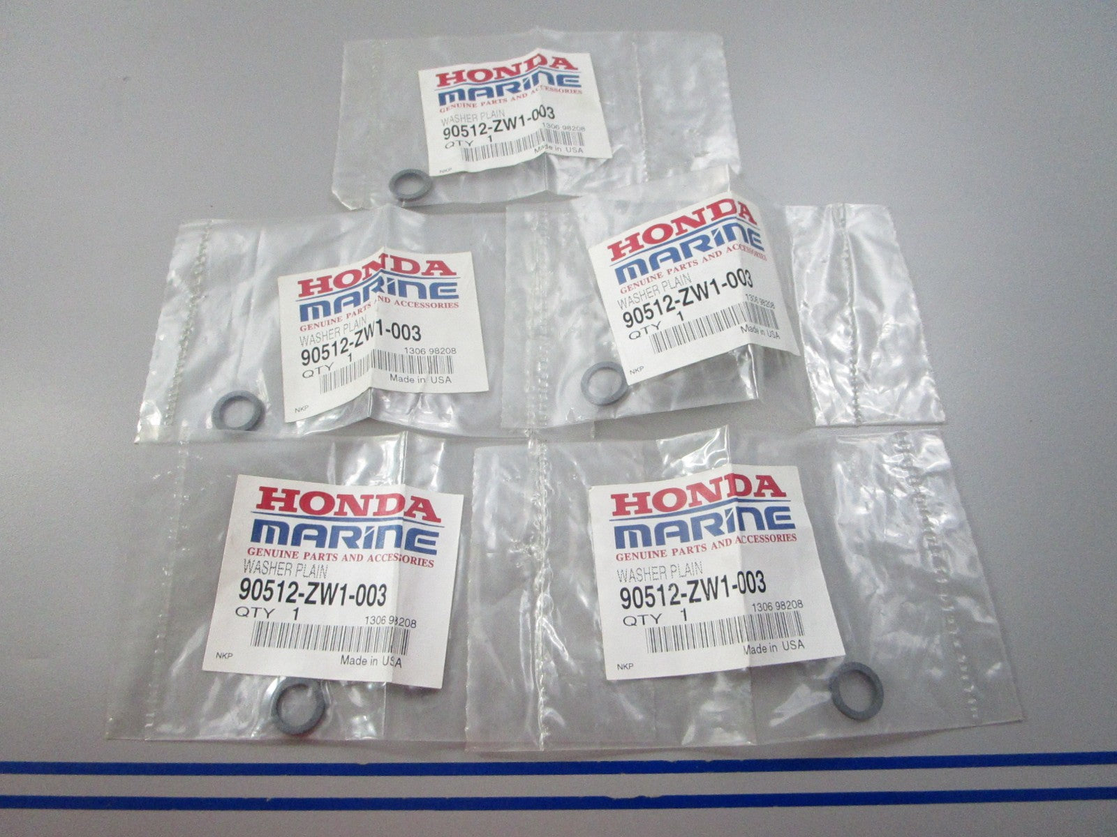 NEW OEM (LOT OF 5) 90512-ZW1-003 Honda Washer 0810