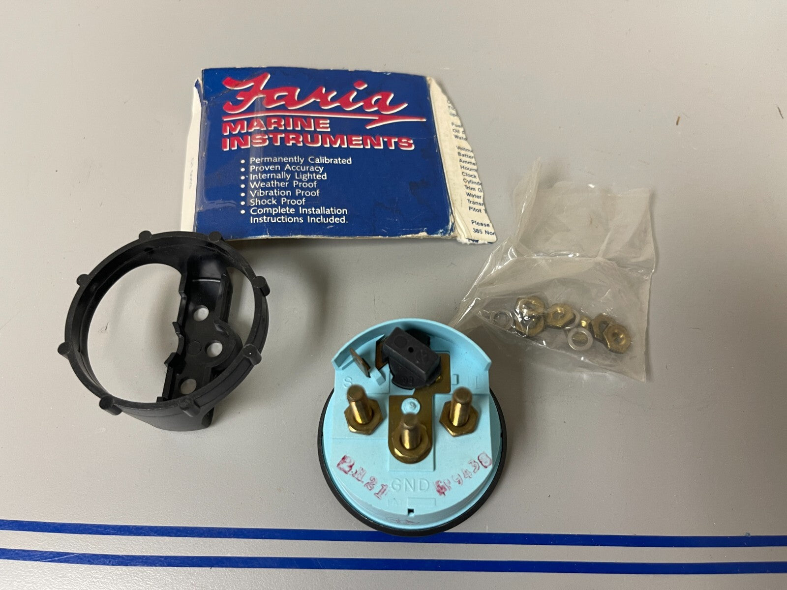 *NEW* 0720 Faria Euro Black 2" 60 - 220 Cylinder Head Temperature Gauge 12819